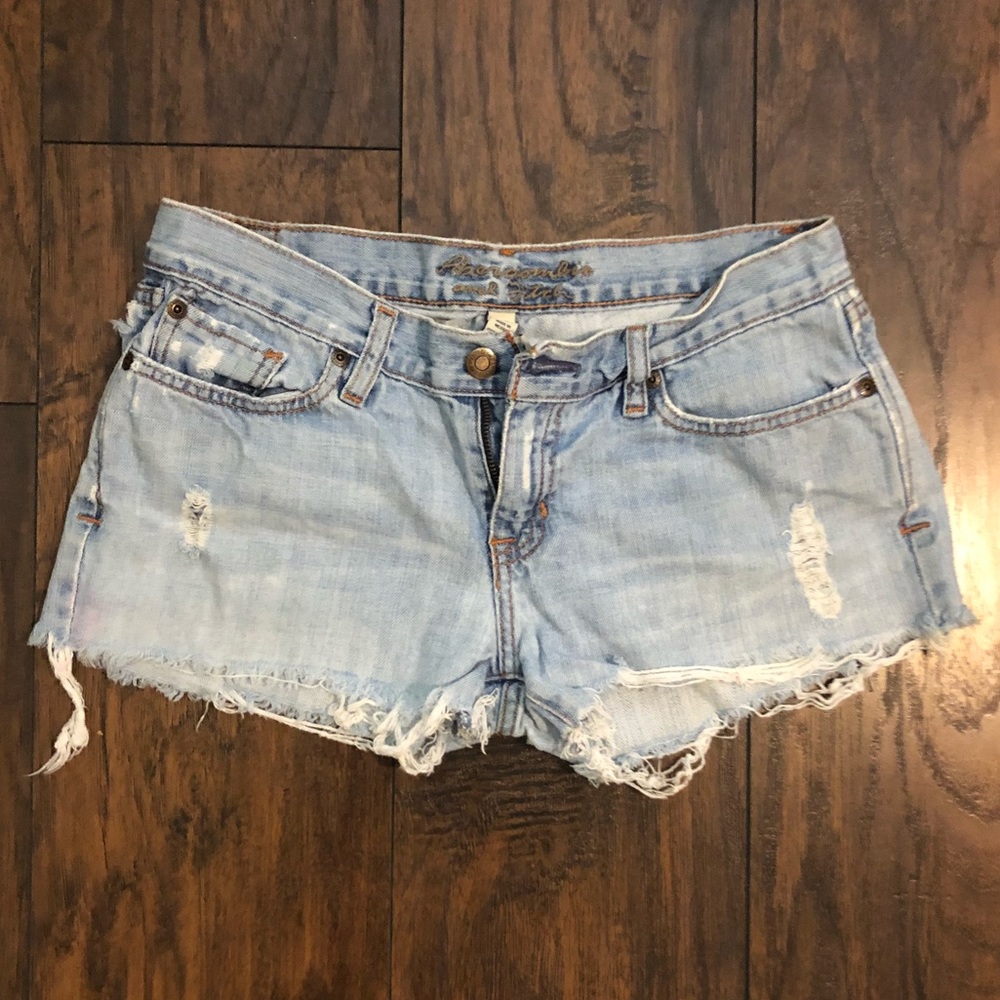 Abercrombie distressed denim cut-off shorts